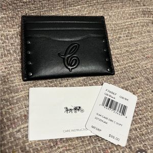 Coach Slim Card Case With Signature Motif And Studs
Style #F76967 New With Tags